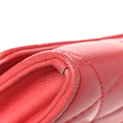 Chanel Lambskin Quilted Flap Card Holder Pink 11 of 12