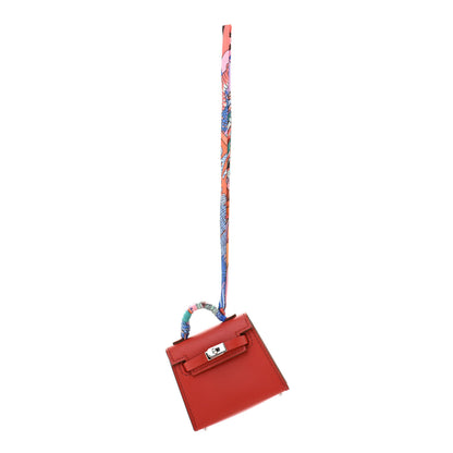 Hermes Tadelakt Mini Kelly Twilly Bag Charm Sanguine 1 of 6