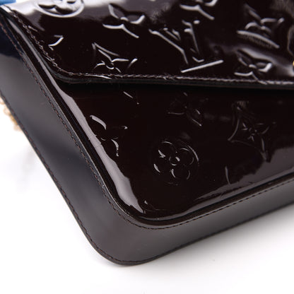Louis Vuitton Vernis Pochette Felicie Chain Wallet Amarante 7 of 10