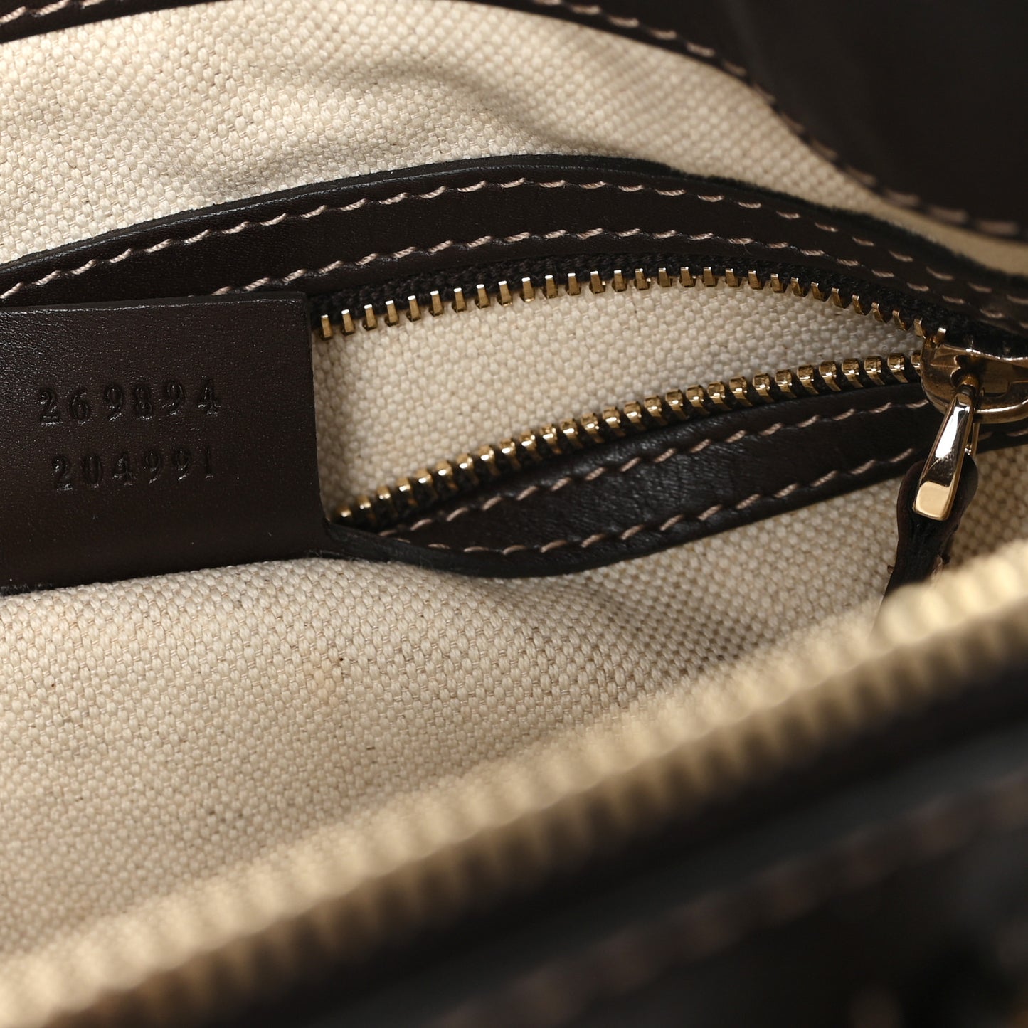 Monogram Web Mayfair Top Handle Satchel Dark Brown