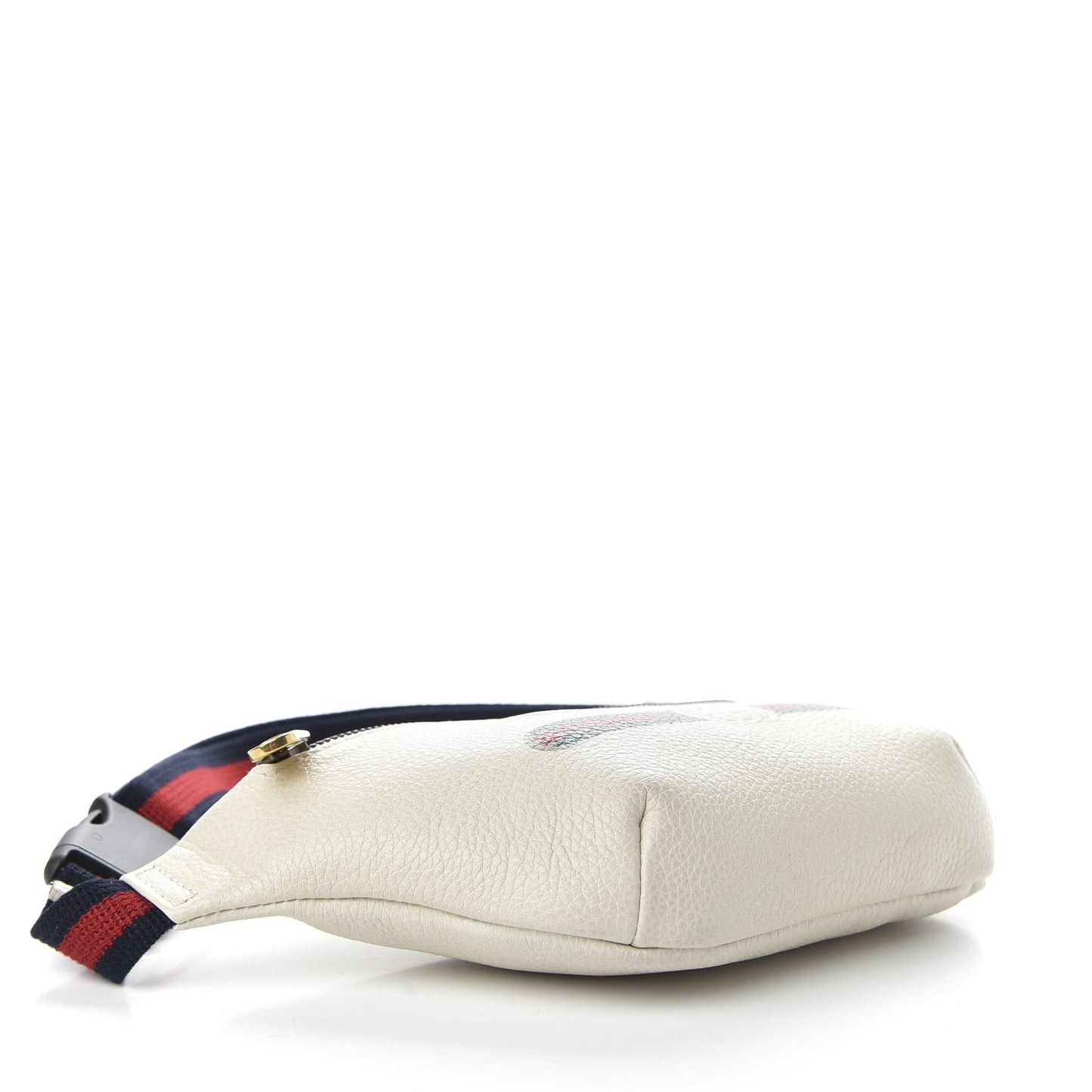 Grained Calfskin Small Logo Belt Bag White