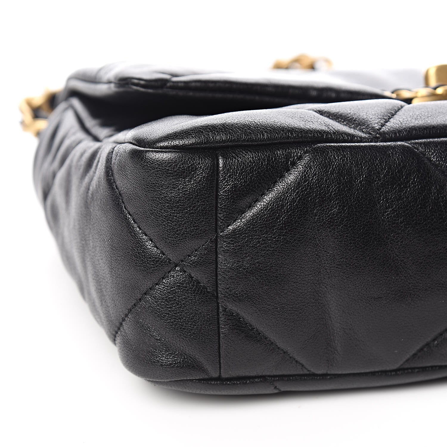 Chanel Goatskin Quilted Medium 19 Flap Black 8 of 10