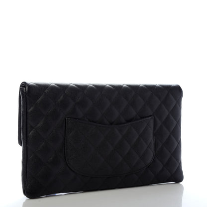 Chanel Caviar Quilted Flap Clutch Black 3 of 8