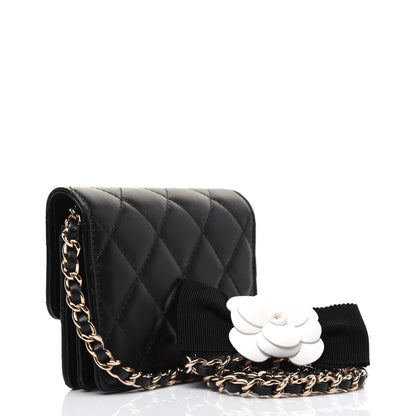 Chanel Lambskin Quilted My Chanel Lady Card Holder On Chain Black 3 of 15