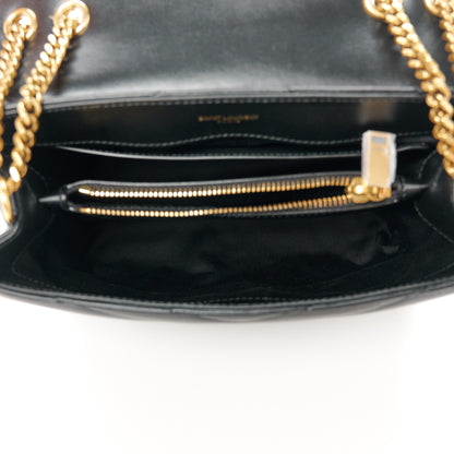 Saint Laurent Calfskin Y Quilted Monogram Small Loulou Chain Satchel Black 5 of 11