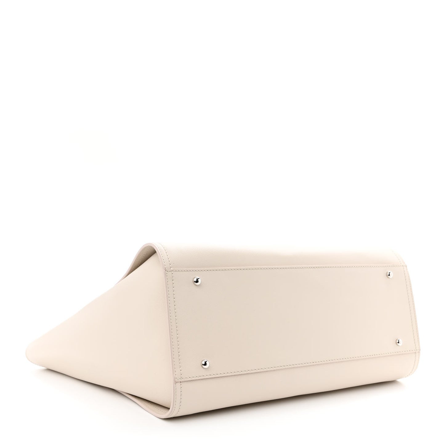 Caviar Medium Studded Deauville Tote Ivory