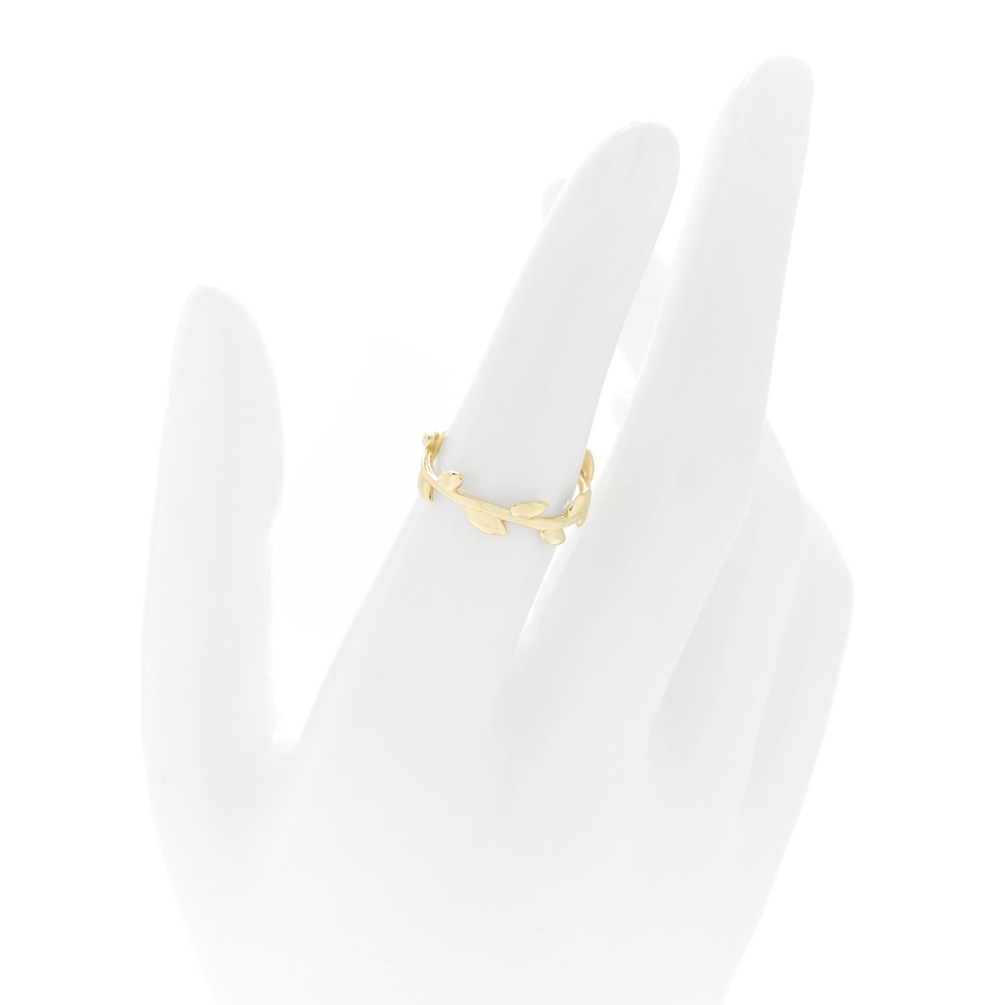 18K Yellow Gold Narrow Paloma Picasso Olive Leaf Band Ring 52 6
