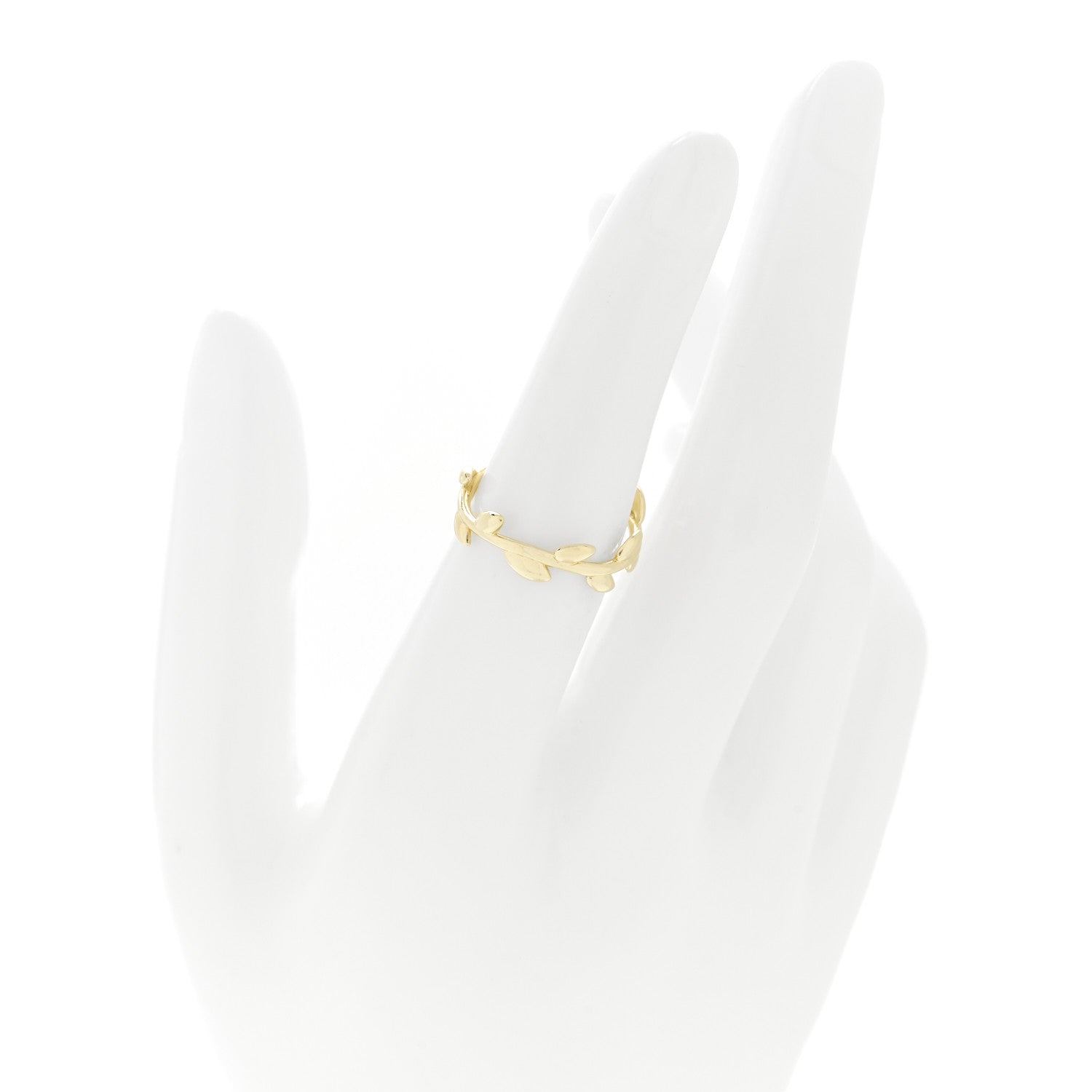 Tiffany 18K Yellow Gold Narrow Paloma Picasso Olive Leaf Band Ring 52 6 2 of 4