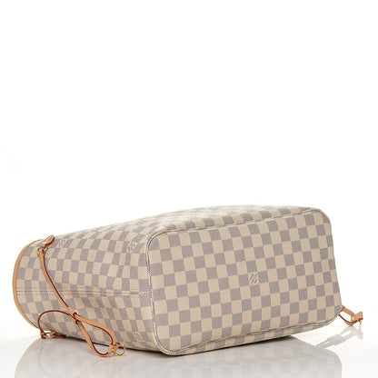 Louis Vuitton Damier Azur Neo Neverfull MM Rose Ballerine 4 of 6