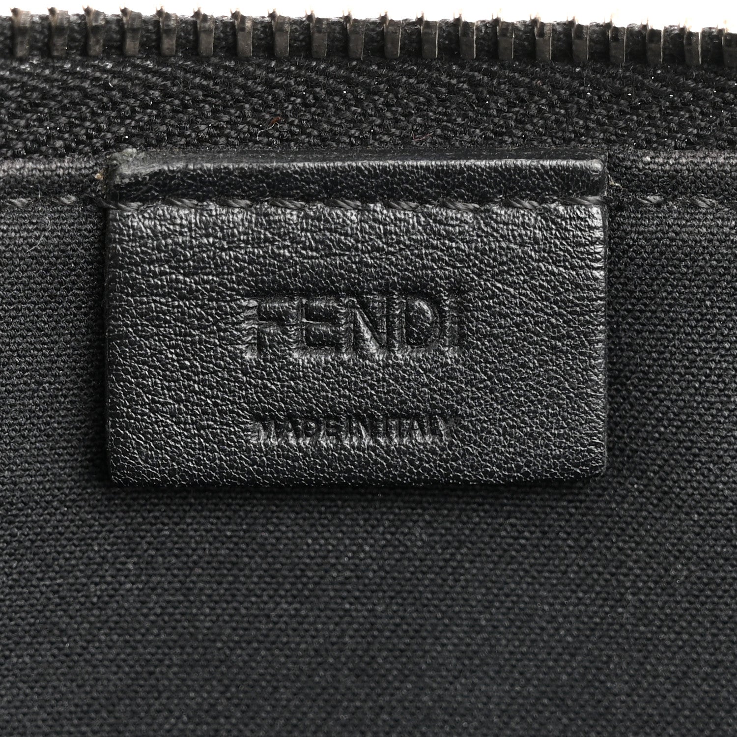 Fendi Vitello Liberty Fun Fair Studded Zip Around Pouch Black Multicolor 6 of 12