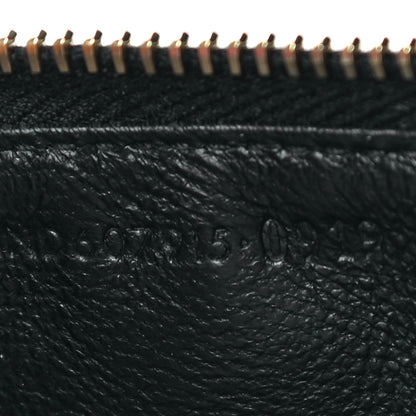 Saint Laurent Grain De Poudre Matelasse Chevron Cassandre Fragments Zippered Card Case Black 7 of 11