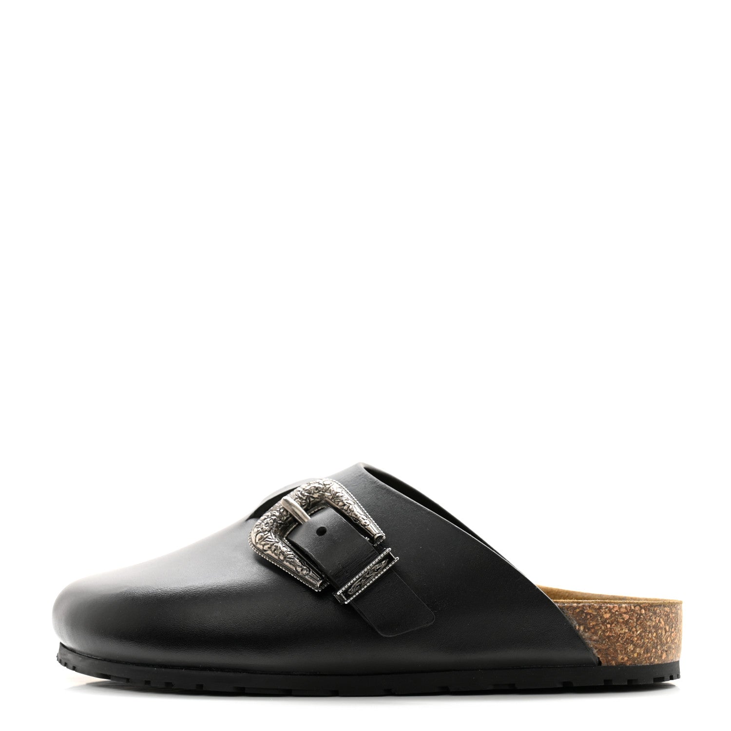 Saint Laurent Calfskin Buckle Jimmy Clog 38.5 Black 1 of 11