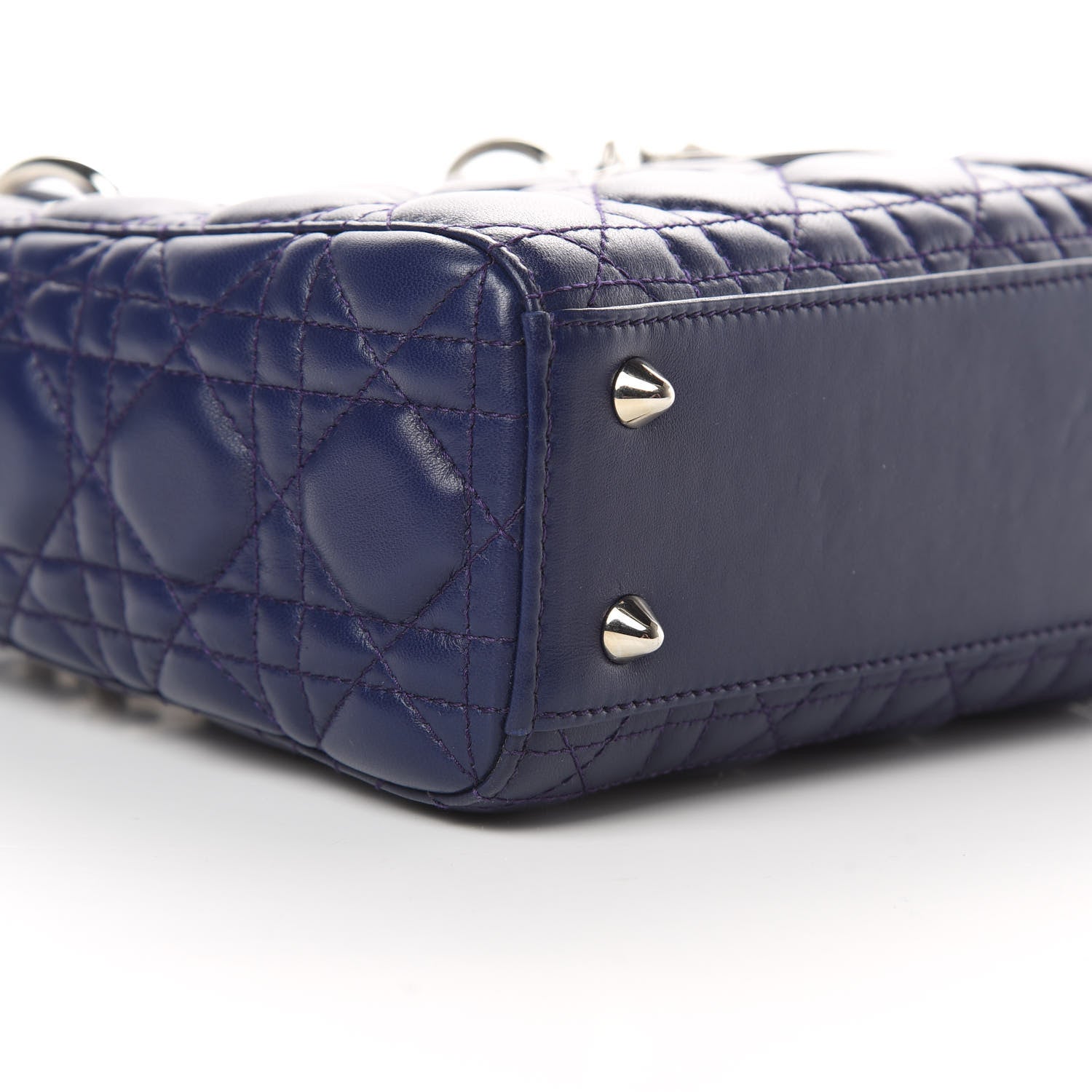 Christian Dior Lambskin Cannage Small Lucky Badges My Lady Dior Navy 9 of 13