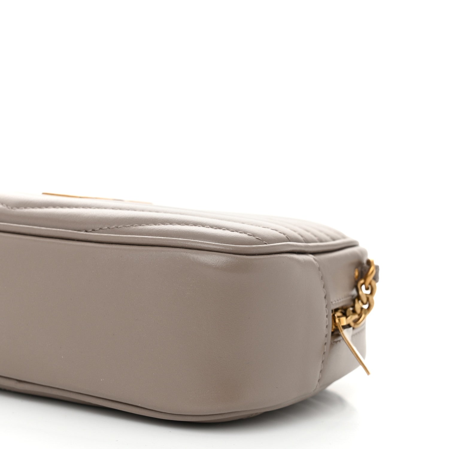 Saint Laurent Calfskin Matelasse Monogram Mini Lou Camera Bag Taupe 10 of 11