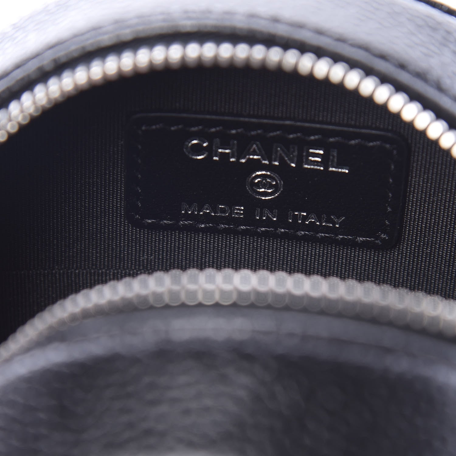 Chanel Caviar Camellia Embossed Round Clutch With Chain Black 6 of 11