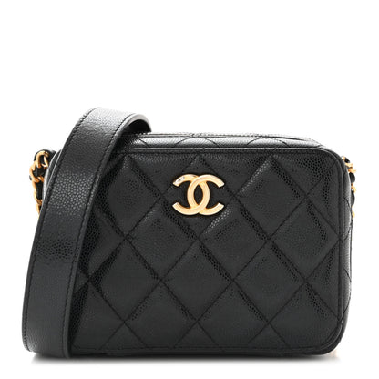 Chanel Caviar Quilted Twist Your Buttons Clutch With Chain Black 1 of 11