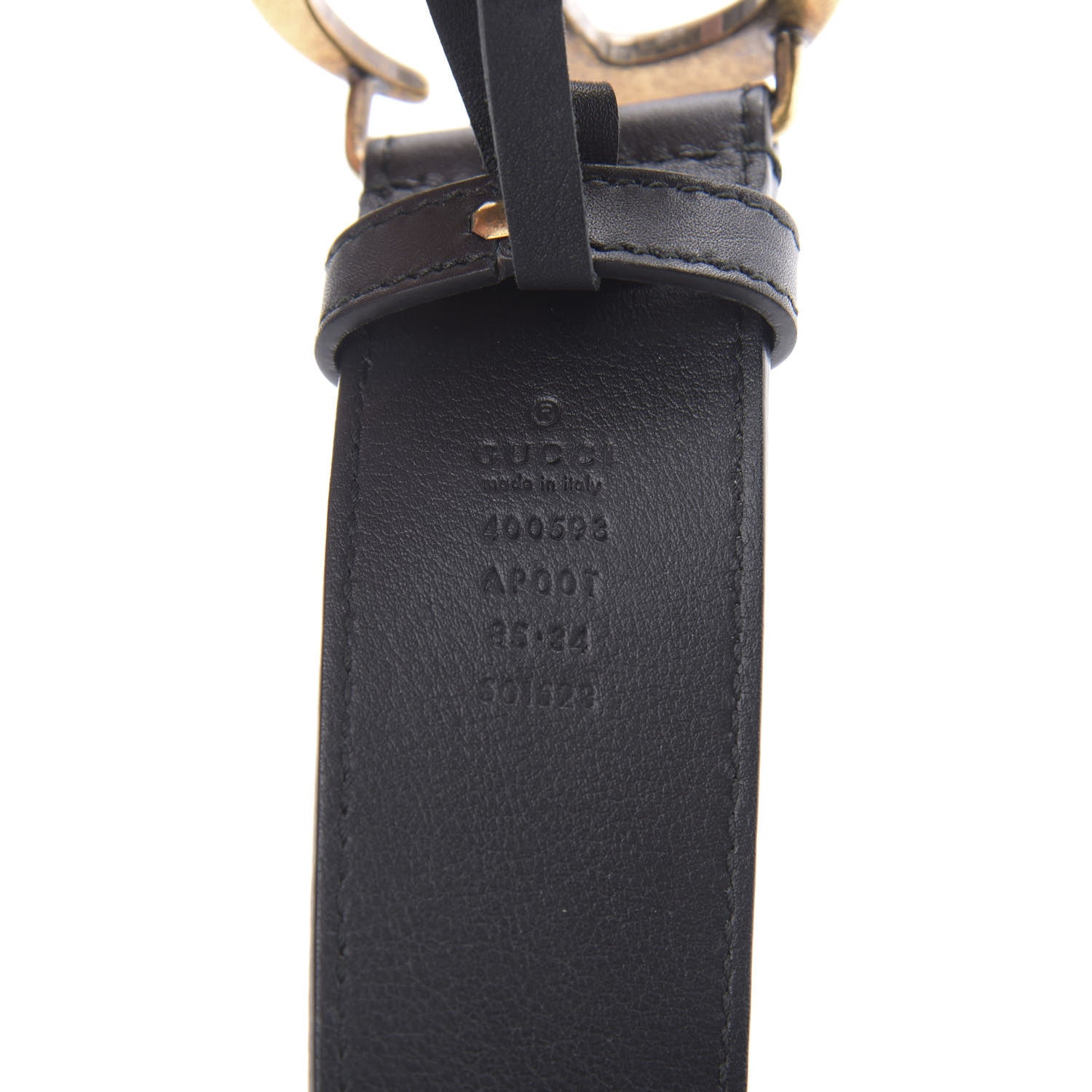 Gucci Calfskin Double G 40mm Belt 85 34 Black 3 of 8
