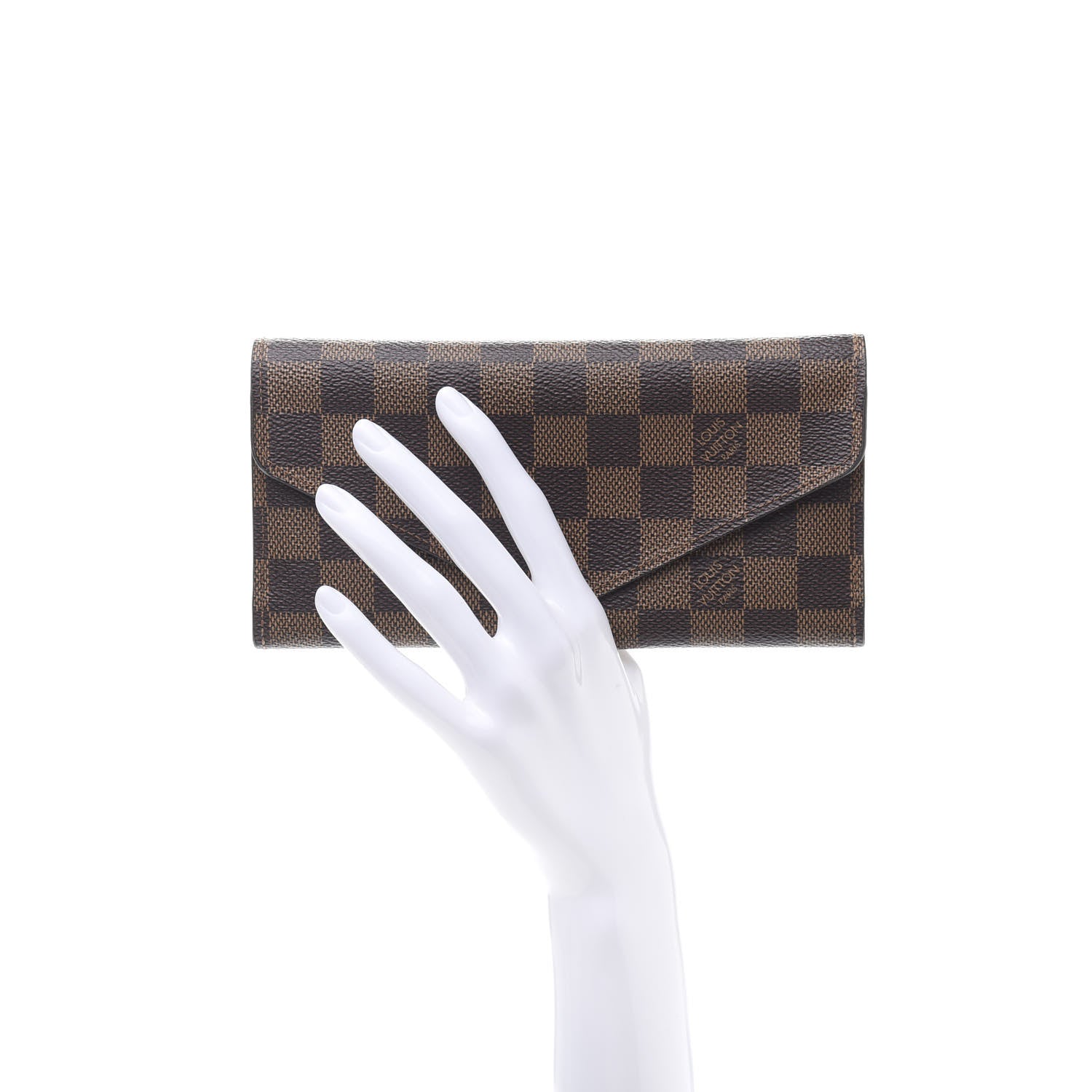 Louis Vuitton Damier Ebene Josephine Wallet Red 2 of 14