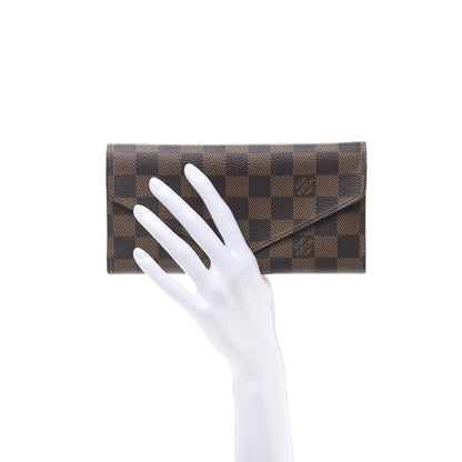 Louis Vuitton Damier Ebene Josephine Wallet Red 2 of 14