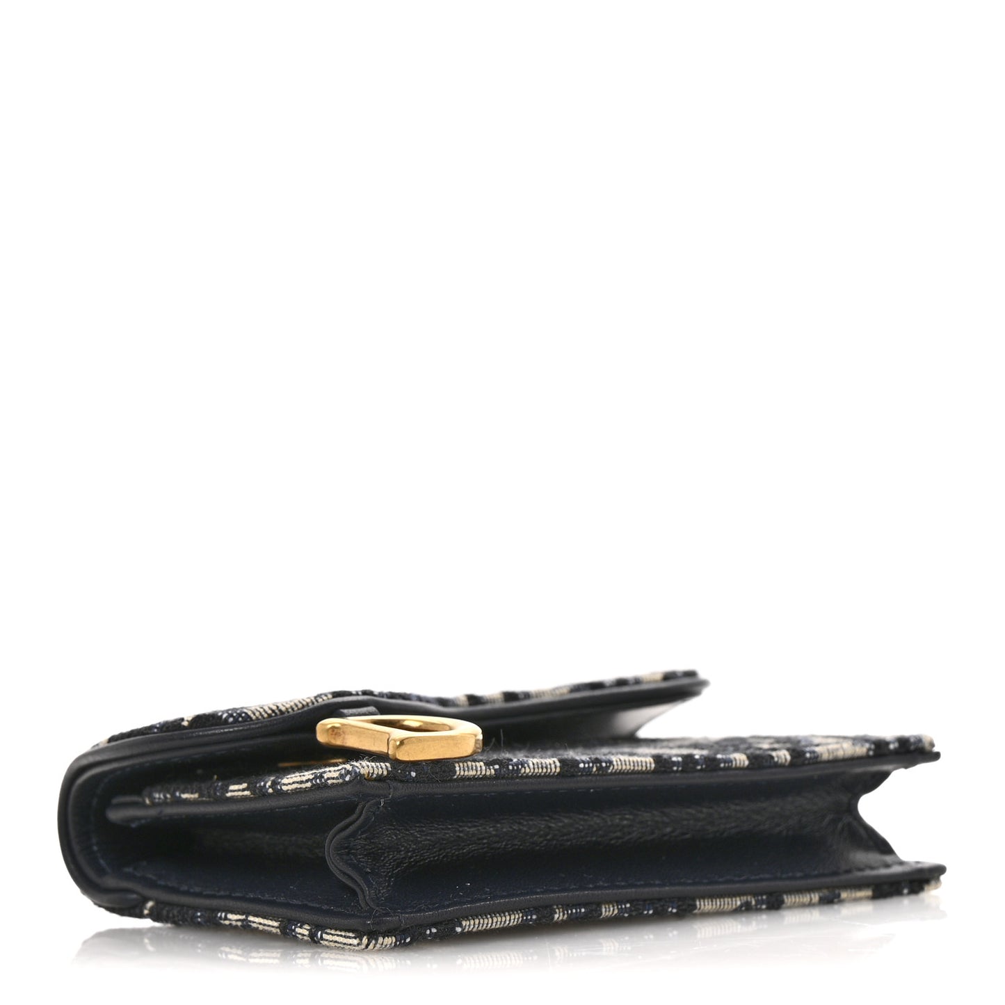 Oblique Saddle Card Holder Blue