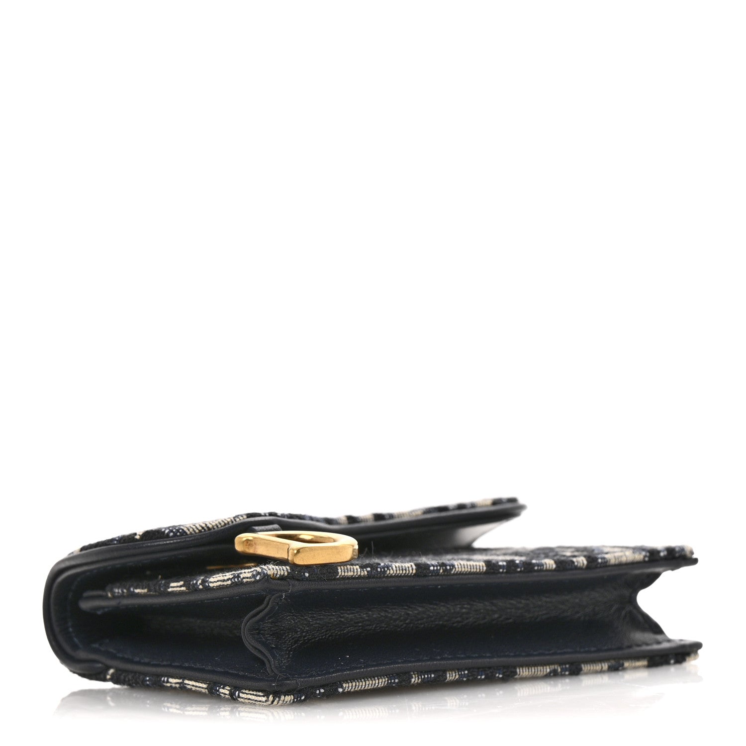 Christian Dior Oblique Saddle Card Holder Blue 4 of 8
