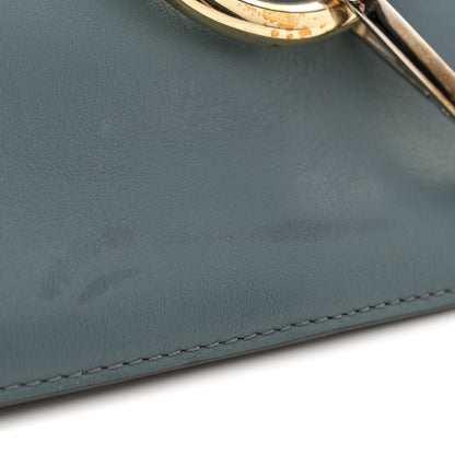 Chloe Calfskin Suede Medium Faye Shoulder Bag Ash Blue 14 of 15