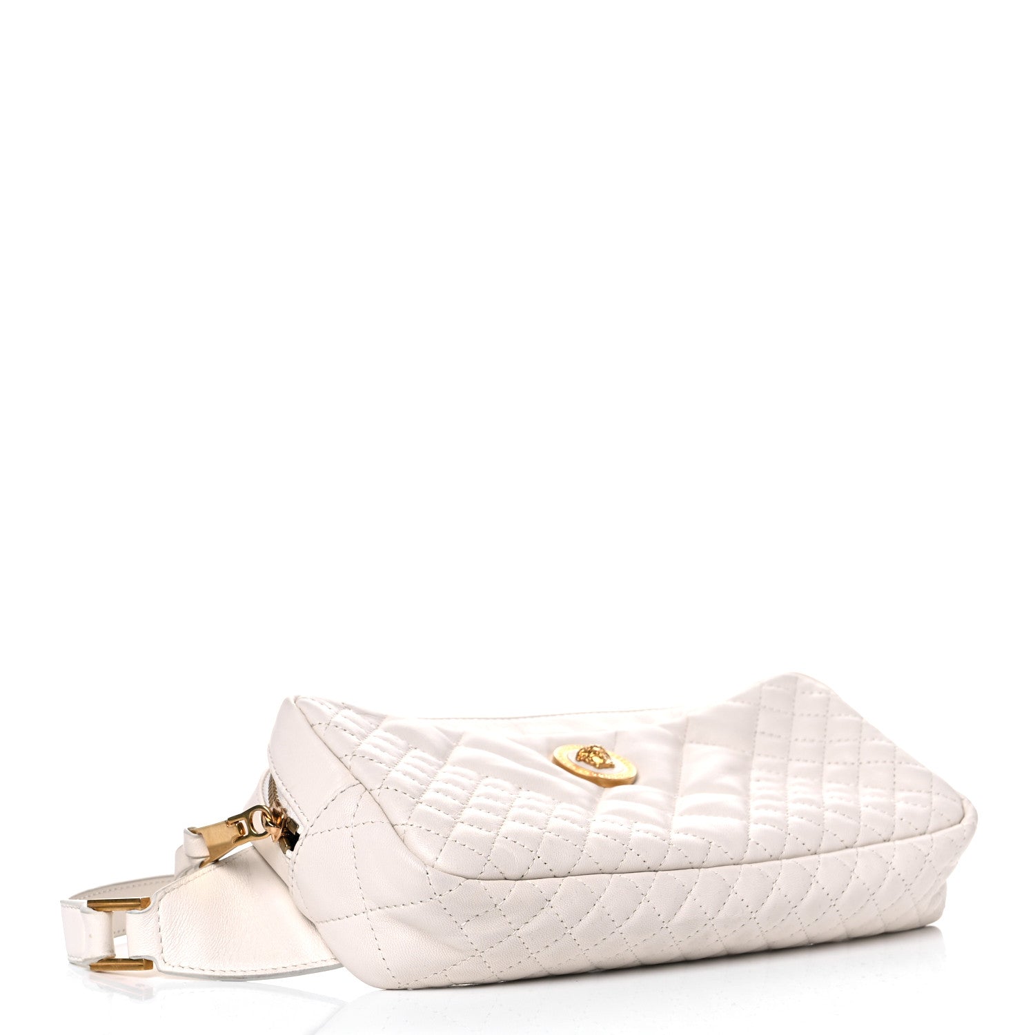 Versace Nappa Barocco Quilted Vanitas Medea Belt Bag White 4 of 23