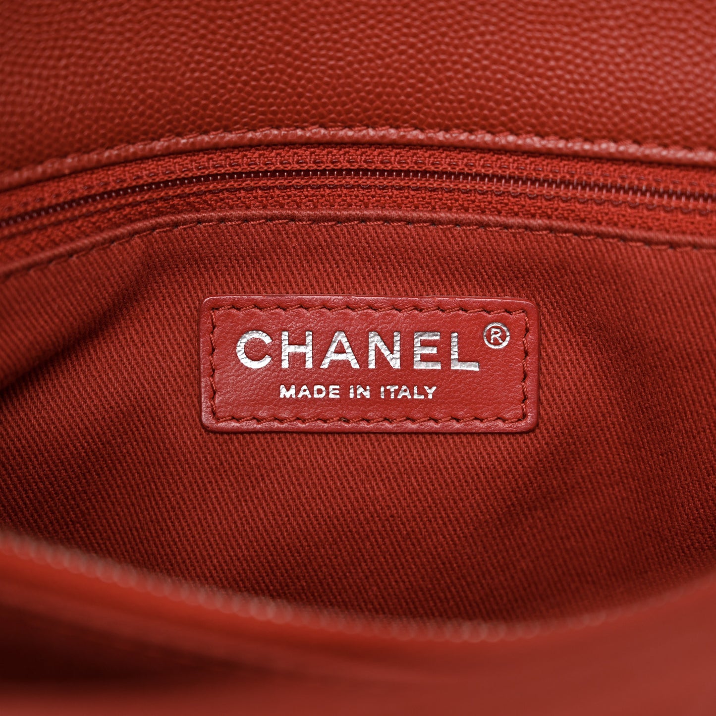 Caviar Quilted Small Coco Handle Flap Red