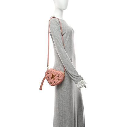 Louis Vuitton Calfskin Embellished New Wave Love Lock Heart Bag Rose Pomettes 2 of 10