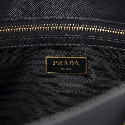 Prada Saffiano Small Galleria Double Zip Tote Black 9 of 15