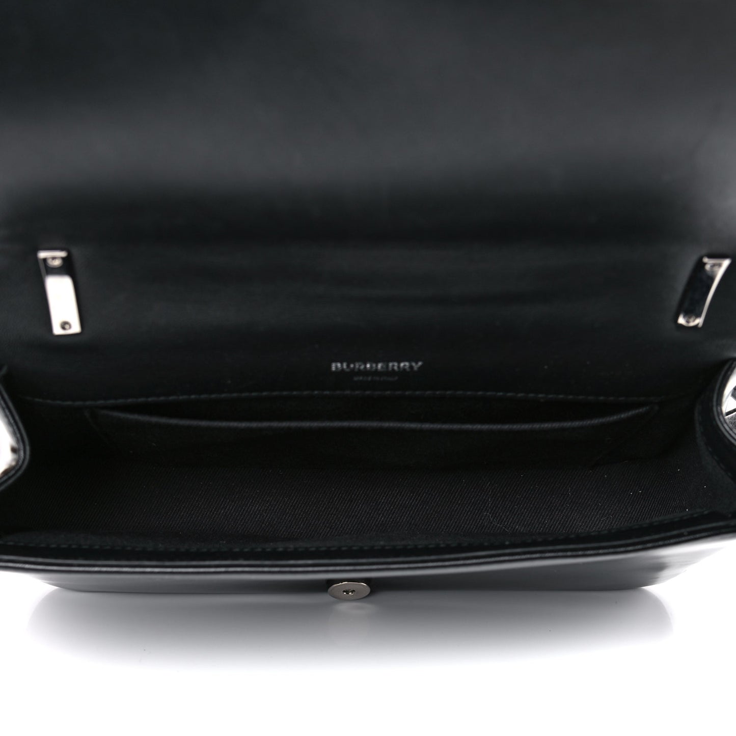 Patent Quilted Horseferry Print Small Lola Bag Black