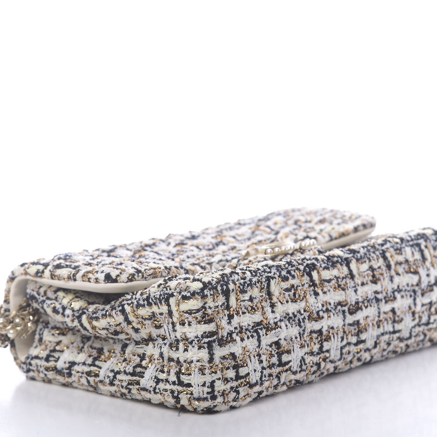 Chanel Tweed Westminster Pearl Medium Single Flap Ivory Multicolor 8 of 10