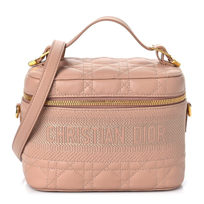 Christian Dior Lambskin Cannage Small Diortravel Vanity Case Rose Des Vents 2 of 7