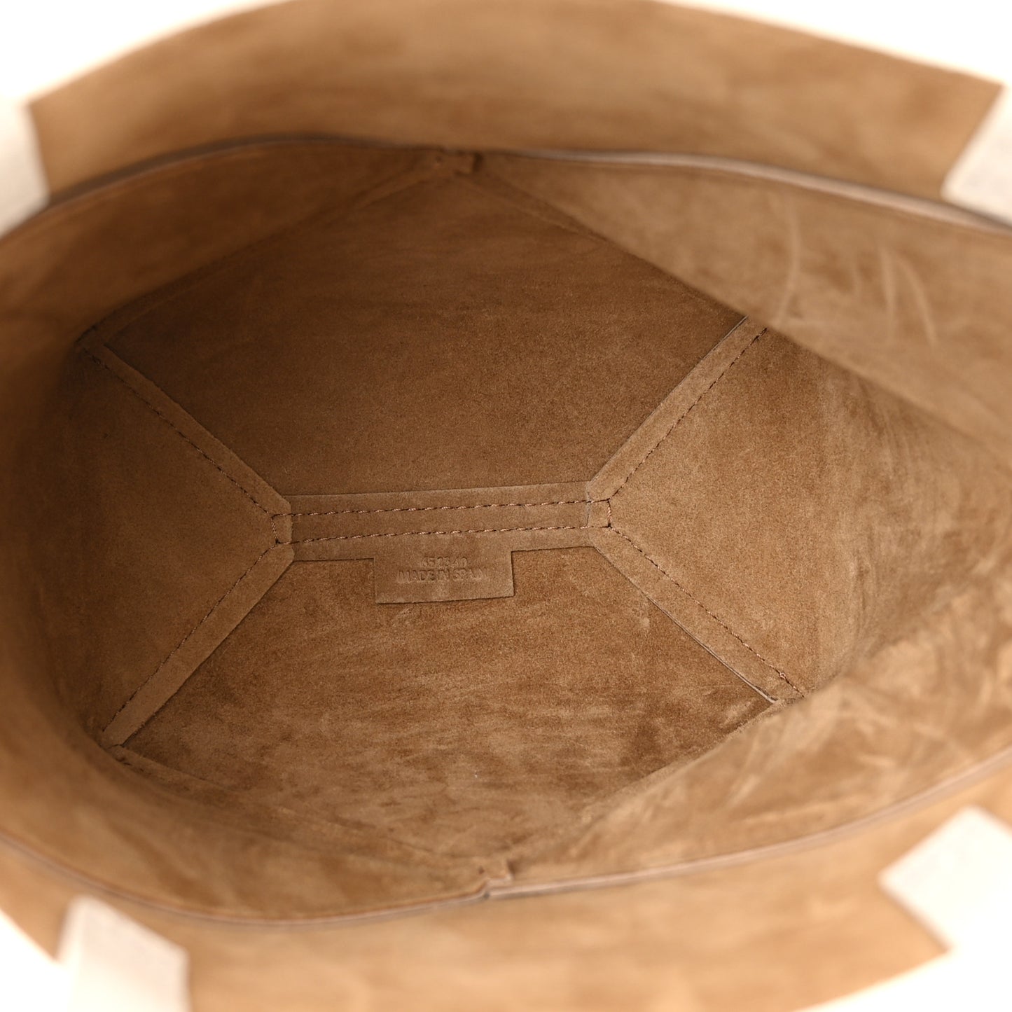 Shiny Calfskin Mini Puzzle Fold Tote Soft White Paper Craft