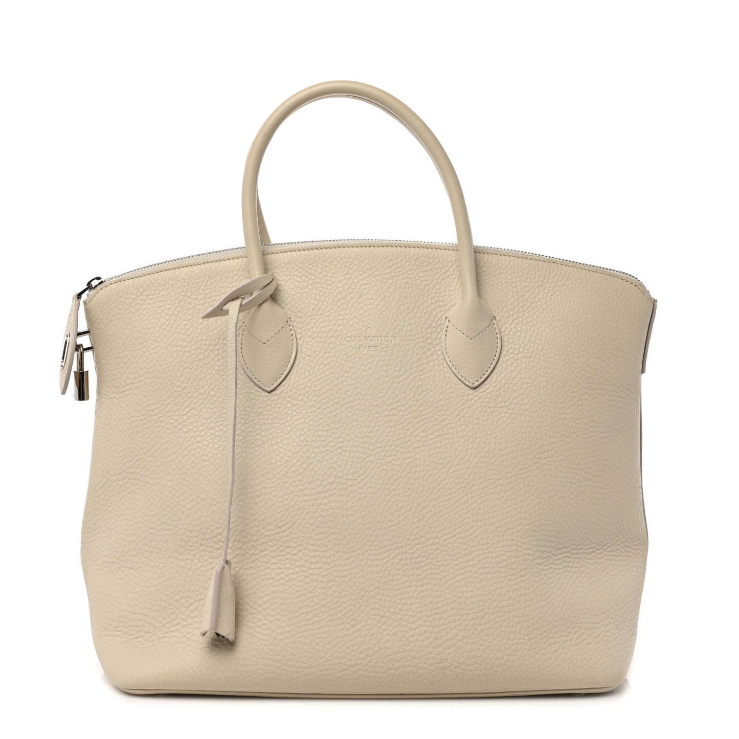 Veau Ecorce Haute Maroquinerie Lockit MM Ivory