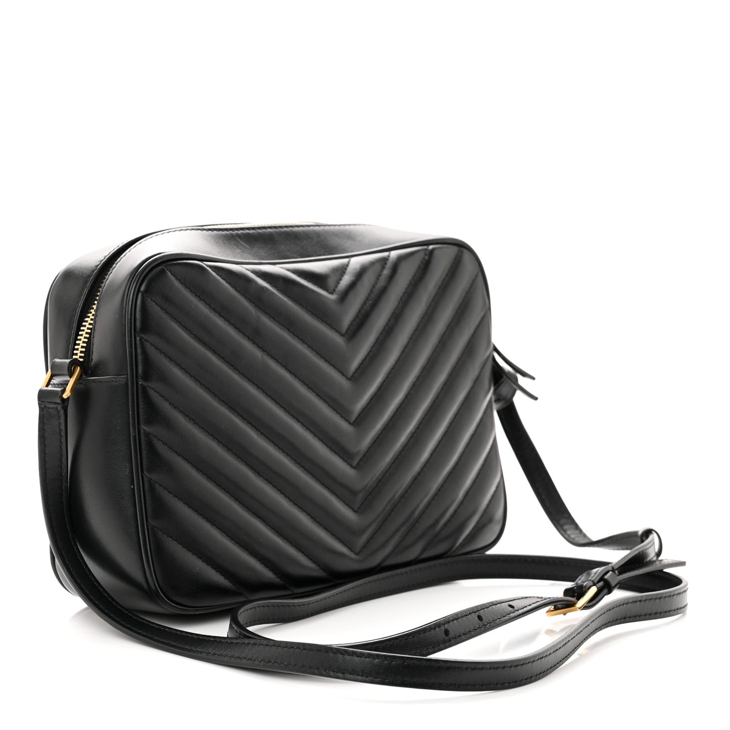 Calfskin Matelasse Monogram Lou Camera Bag Black