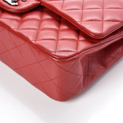 Chanel Lambskin Quilted Medium Double Flap Red 10 of 14