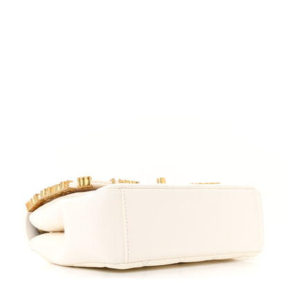 Chanel Lambskin Enamel Strass Quilted Mini Paris Monaco Flap White 4 of 11