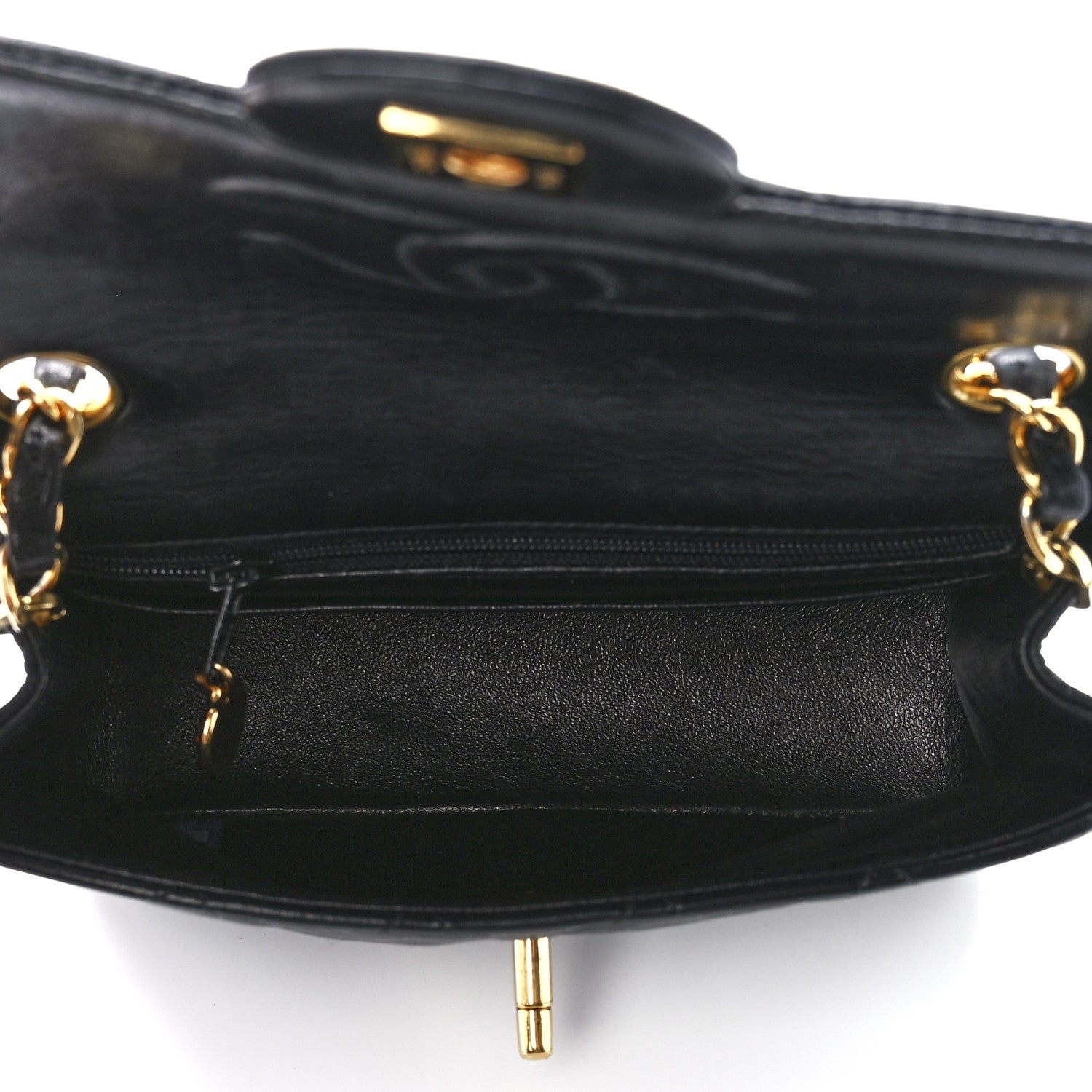 Chanel Lambskin Quilted Mini Square Flap Bag Black 4 of 11