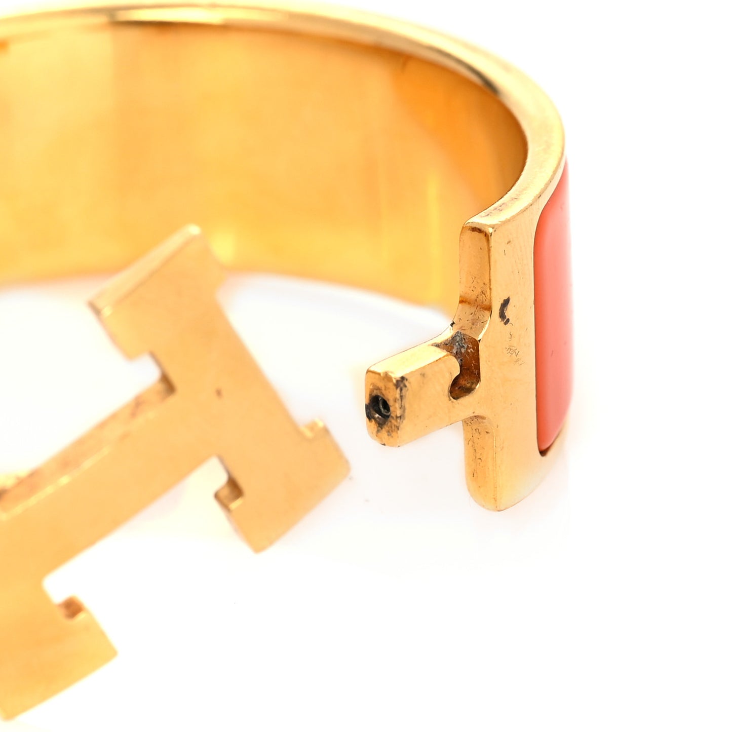 Enamel Wide Clic Clac H Bracelet GM Orange