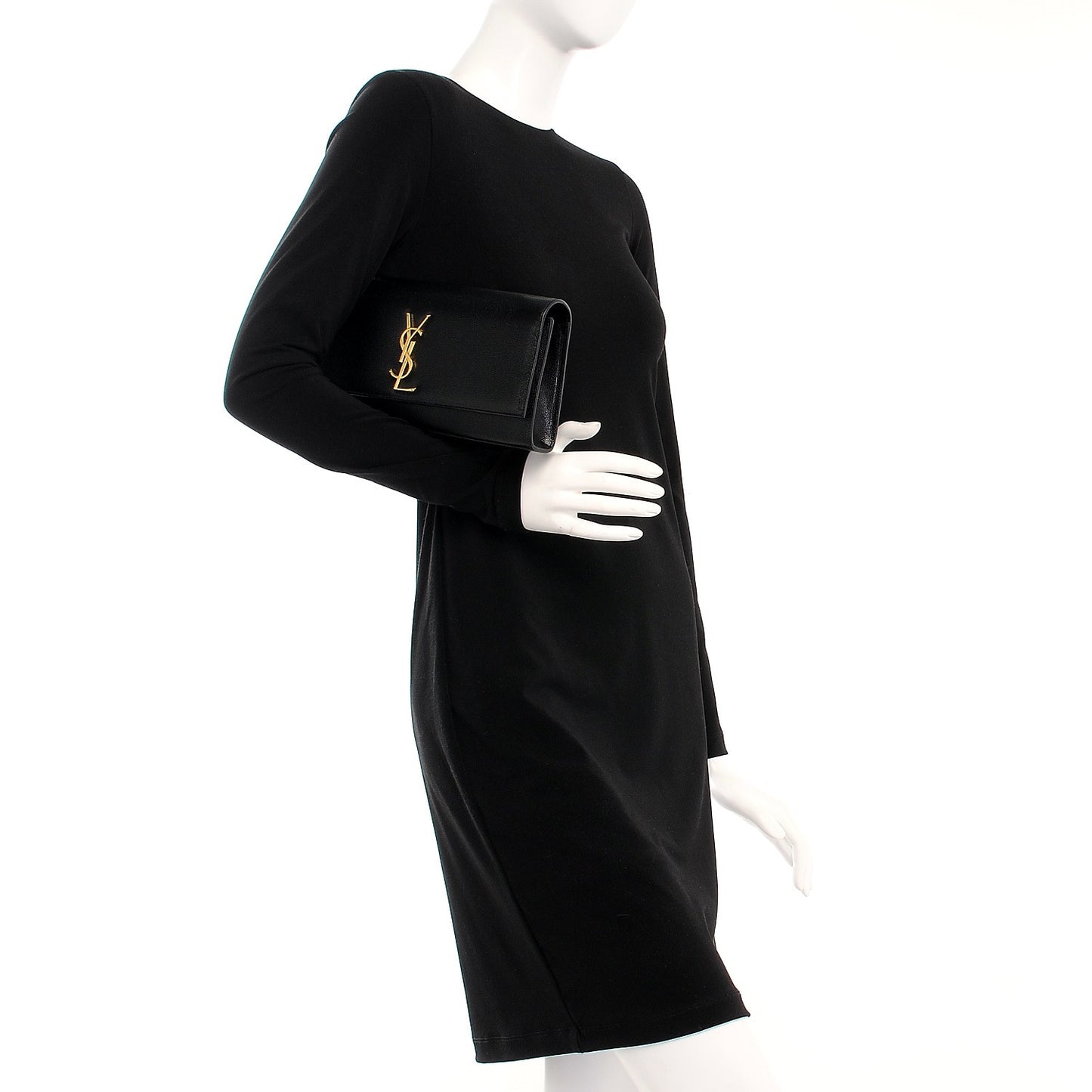 Grain De Poudre Monogram Cassandre Clutch Black