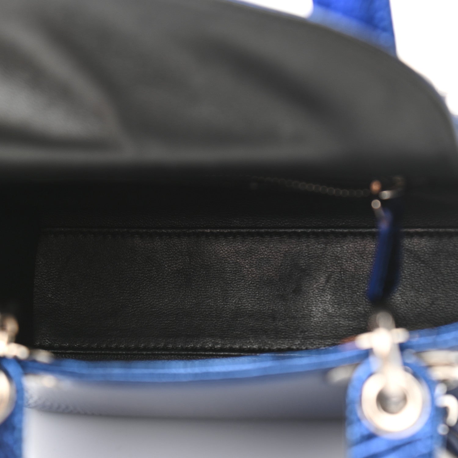 Christian Dior Metallic Lizard Mini Lady Dior Blue 5 of 13