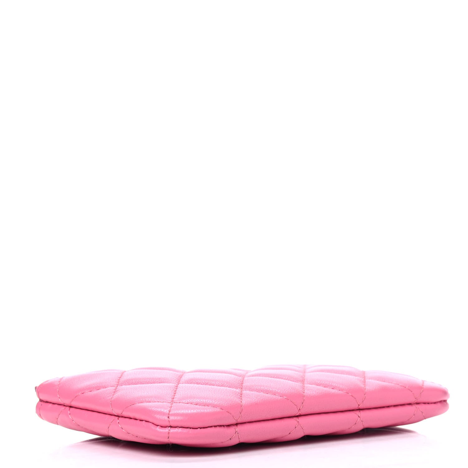 Chanel Lambskin Quilted Small Zipped Pouch Pink Yellow 3 of 4