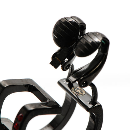 Chanel Crystal CC Clip On Earring Red 3 of 5
