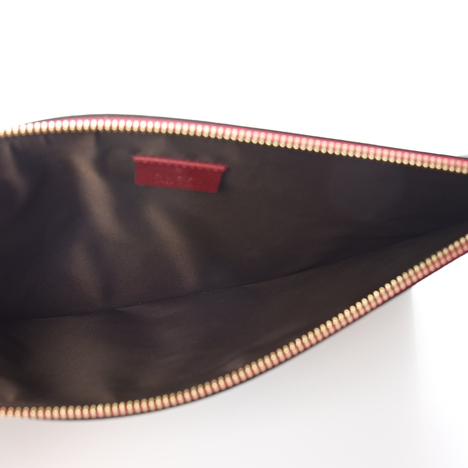 Gucci GG Supreme Monogram Tian Large Zip Pouch Beige Multicolor Red 5 of 8