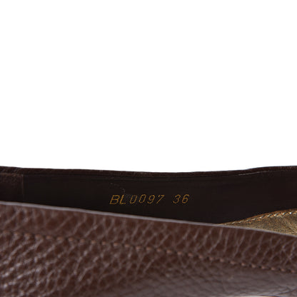 Louis Vuitton Calfskin Marguerite Ballerina Flats 36 Brown 9 of 10