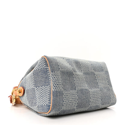Louis Vuitton Damier Denim 3D Speedy Bandouliere 25 Bleu 4 of 10