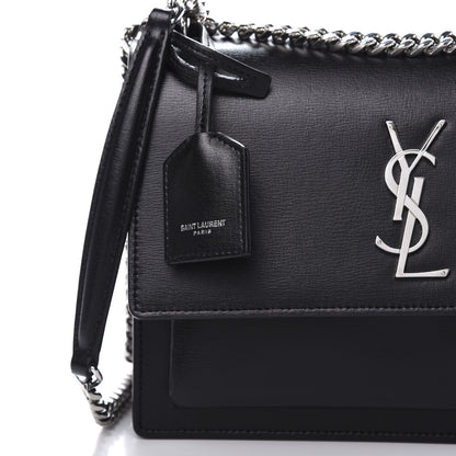 Saint Laurent Calfskin Medium Monogram Sunset Black 10 of 10
