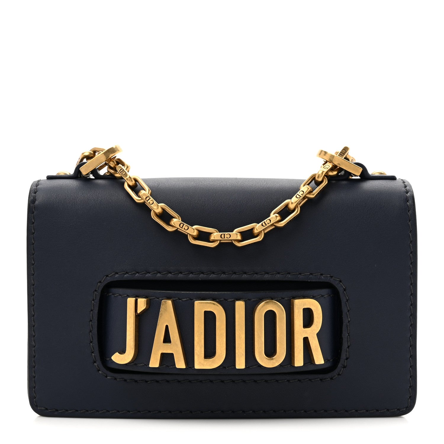 Christian Dior Calfskin Mini J'Adior Chain Flap Bag Navy Blue 1 of 10
