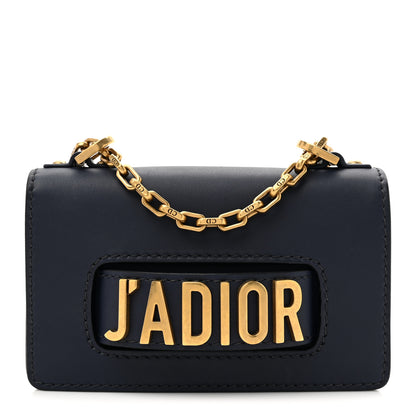 Christian Dior Calfskin Mini J'Adior Chain Flap Bag Navy Blue 1 of 10